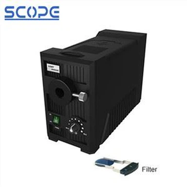 Fonte de luz de fibra de microscópio